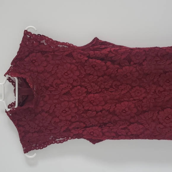 H&M Burgundy Lace Cocktail Dress - Picture 5 of 7